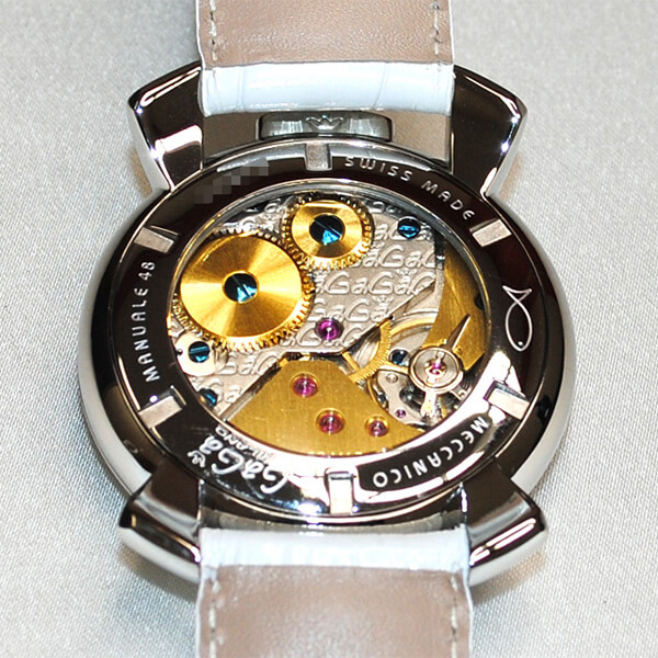 GaGa MILANO （ガガミラノ） 時計 腕時計 MANUALE マニュアーレ マヌアーレ 48mm ホワイトレザー/シルバー/ブラック 5010.06S